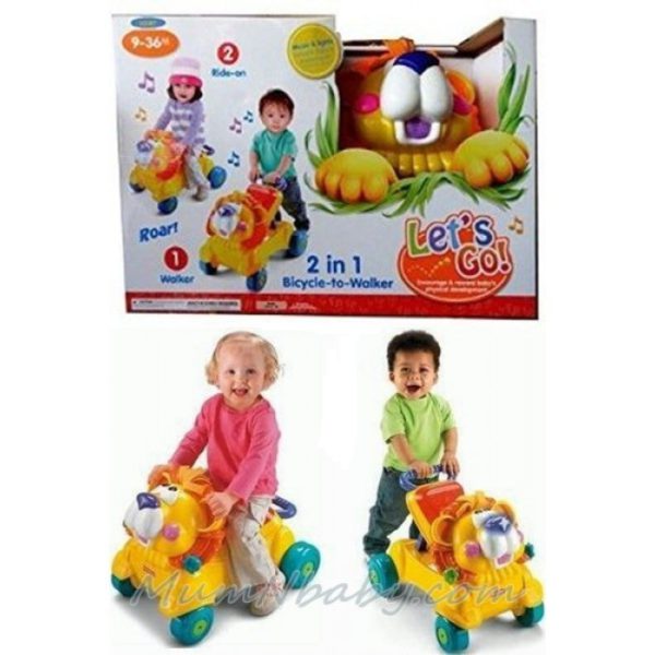 Lets , s Go 2-In-1 Bicycle To Walker Musical Ride-On (3266) - Image 3