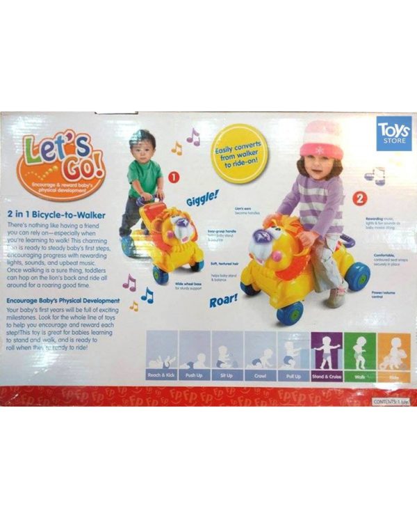 Lets , s Go 2-In-1 Bicycle To Walker Musical Ride-On (3266) - Image 2